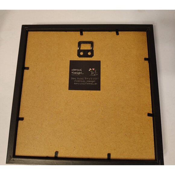 Handmade Rock Pebble Art, Flower Bird Driftwood, Whole all By Yourself Framed - Picture 3 of 3